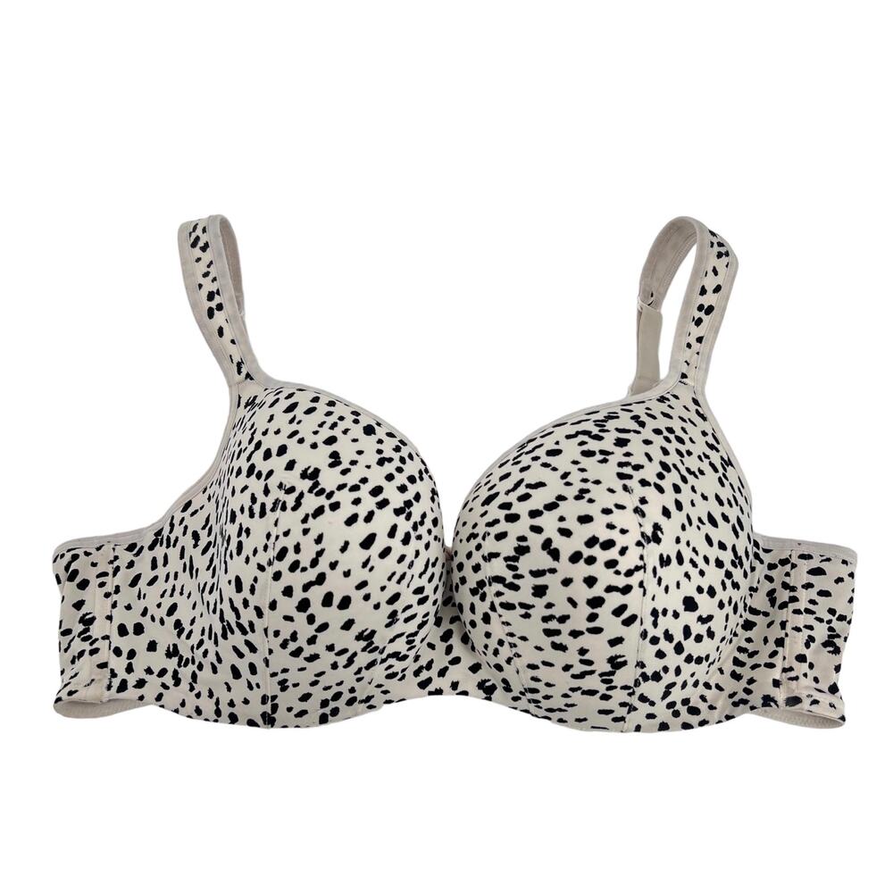 Cacique by Lane Bryant plus size smooth balconette bra cream leopard print 42C
